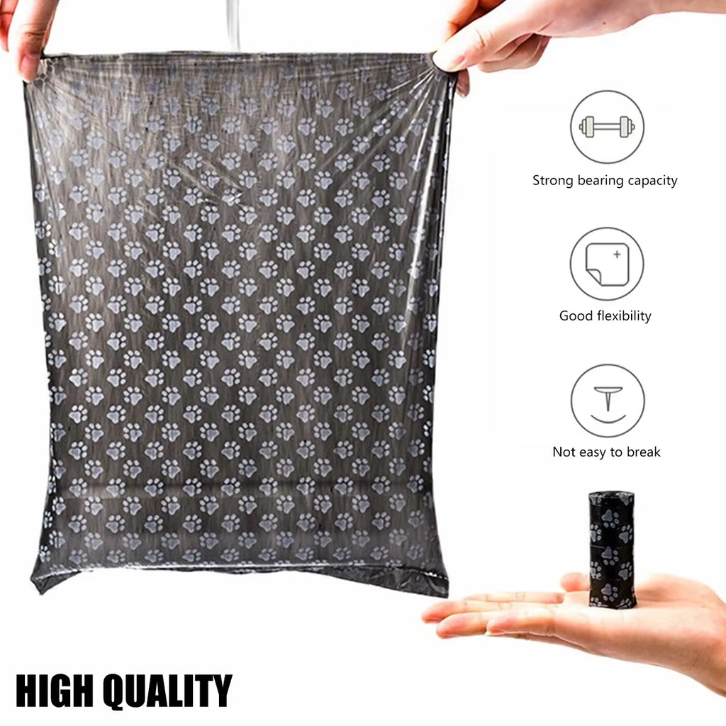 Pet Waste Disposal Bags - 2 Packs of 40 Rolls with Dispenser for Dogs and Cats - Eco-Friendly Outdoor Cleaning Supplies