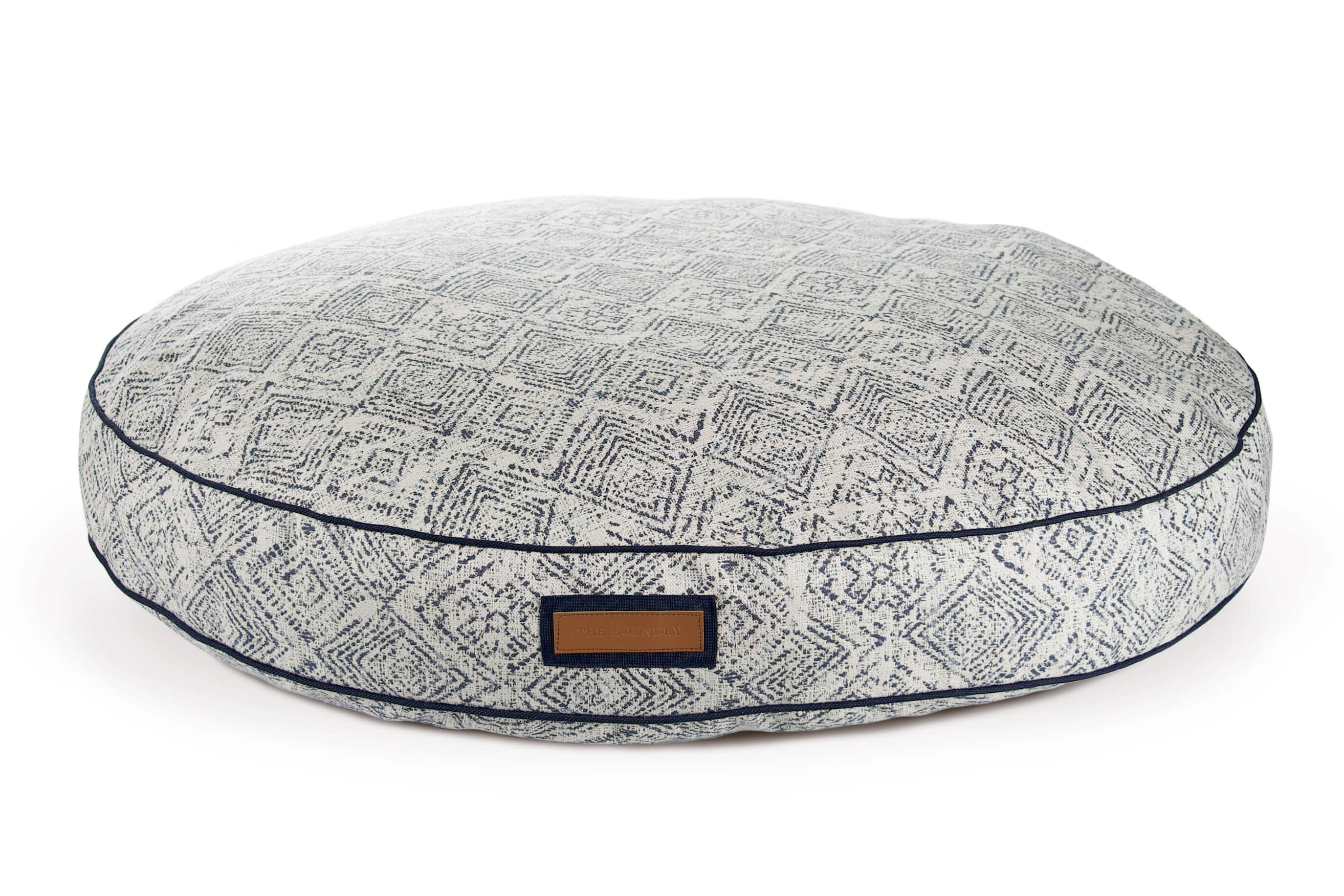 Luxury Round Dog Bed | Sapphire Spaniel | Handmade in USA | Small to XL